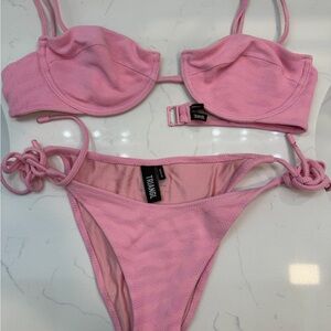 Triangl Swimwear Light Pink Zebra Print Bikini Set